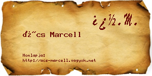 Ács Marcell névjegykártya